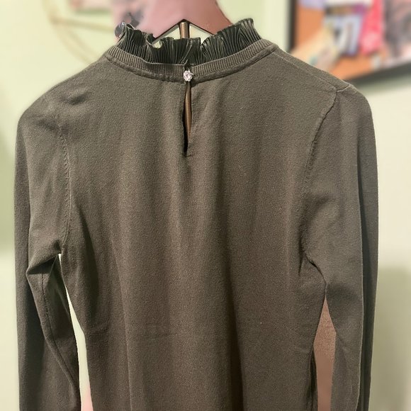 Sioni Milano Sweater and Blouse Layered Top, Forest Green Size M - Picture 5 of 7